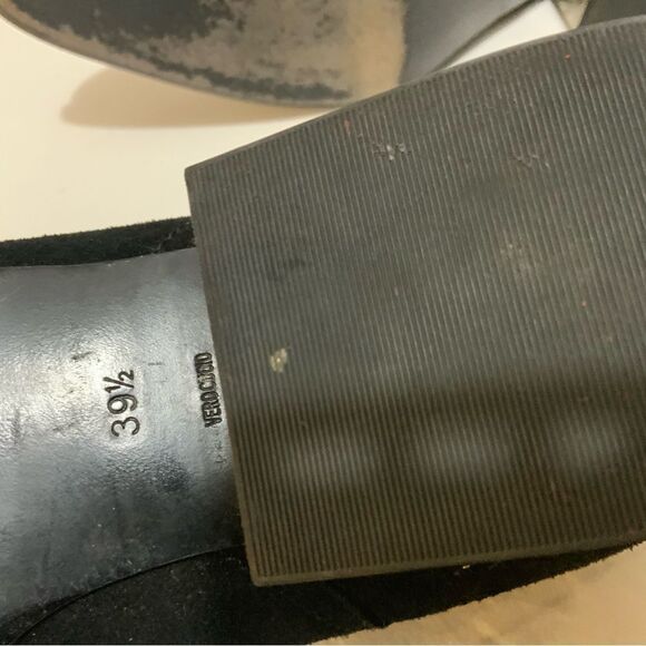 Alexander Wang Gabi Cut Out Boot 39.5 Black Suede Silver Metal Heel - Picture 9 of 15